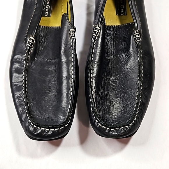 Aston Grey Black Leather Loafers Size 11 main image 9
